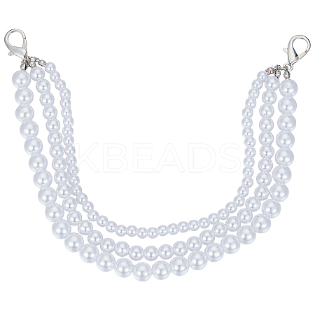 ABS Plastic Pearl Beads Boot Strap Chains AJEW-WH20042-39-1