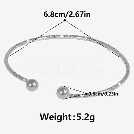 Stylish 304 Stainless Steel Cuff Bangles SF9241-1-1
