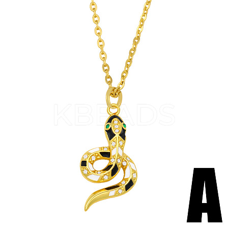 Fashionable Snake Pendant Necklace for Women ST6875073-1