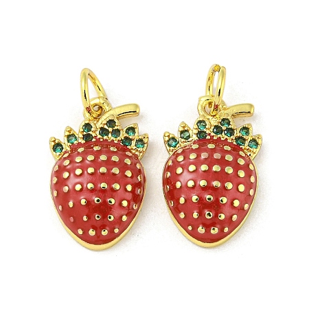 Rack Plating Brass Micro Pave Cubic Zirconia Pendants KK-A200-06G-1