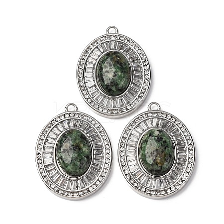 Natural African Turquoise(Jasper) Oval Pendants STAS-L080-010P-04-1