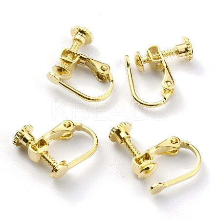 Brass Clip-on Earring Findings KK-Z007-22G-1