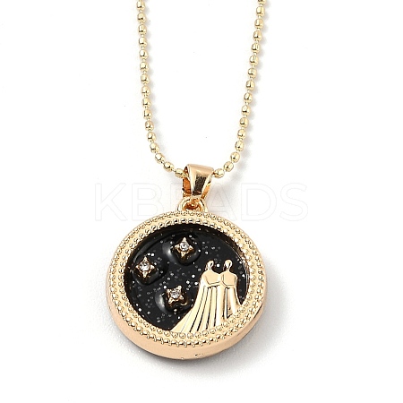 Alloy Rhinestone Pendant Necklaces NJEW-H306-A12-G-1
