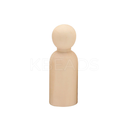 Unfinished Wooden Peg Dolls LS-DOLL-PW0002-014B-1