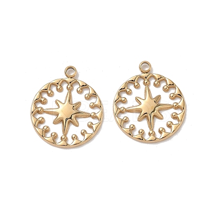 304 Stainless Steel Pendants STAS-H483-30G-1