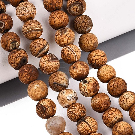 Natural Dragon Veins Agate Beads Strands G-N357-12A-01-1