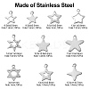 100Pcs 10 Styles 201 Stainless Steel Charms STAS-CJ0002-21-2