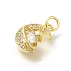 Rack Plating Brass with Cubic Zirconia Pendants KK-Z086-13G-01-2