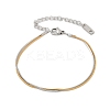 304 Stainless Steel Snake Chain Bracelets for Women BJEW-Z108-01GP-2