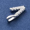 925 Sterling Silver with Cubic Zirconia Charms STER-Q004-01V-S-2