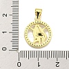 Brass Micro Pave Cubic Zirconia Pendants KK-K354-03G-11-3