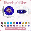 100Pcs Flat Round Handmade Millefiori Glass Beads LK-HY0001-02-2