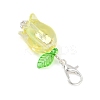 Tulip Acrylic Pendant Decorations HJEW-JM03082-02-3
