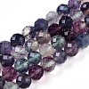 Natural Rainbow Fluorite Beads Strands G-T140-22B-1