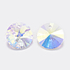 Faceted Glass Rhinestone Charms RGLA-F049-6mm-001AB-2