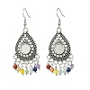Gemstone Tassel Chandelier Earrings EJEW-JE07176-02-2
