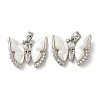 Brass Clear Cubic Zirconia Pendants KK-R210-12P-01-1