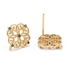 Brass Stud Earring Findings KK-K251-05G-03-2