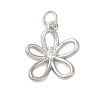 Rack Plating Brass & Clear Cubic Zirconia  Pendants KK-S372-18P-1