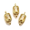 Real 18K Gold Plated Brass Micro Pave Cubic Zirconia Links Connectors ZIRC-L100-009G-05-1