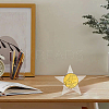 12 Sets Star Transparent Acrylic Commemorative Coin Display Easel Stands ODIS-FG0001-72-6