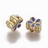 Brass Enamel Beads KK-L179-05C-2