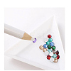 Polypropylene(PP) Triangle Nail Art Rhinestone Sorting Trays DIY Decals LS-MRMJ-G003-02-5