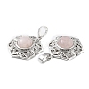 Natural Rose Quartz Pendants G-P498-02P-08-3