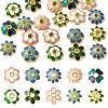20Pcs 10 Styles Alloy Enamel Bead Caps FIND-YW0006-68-1