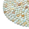 Natural Dyed White Jade Imitation Flower Amazonite Beads Strands G-C116-A54-02-3