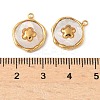 304 Stainless Steel Pave Natural Shell Pendants STAS-F319-02C-G02-3