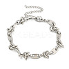 Non-Tarnish 304 Stainless Steel Oval Link Chains Bracelets for Men & Women LS-BJEW-D042-19P-1