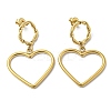 Ion Plating(IP) 304 Stainless Steel Dangle Stud Earrings EJEW-K269-11G-1