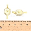Brass Micro Pave Cubic Zirconia Pendants KK-H527-32G-3