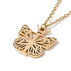 Initial Letter with Butterfly Pendant Necklace LS-NJEW-C026-01G-T-3