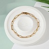 PVD Vacuum Plating 304 Stainless Steel Paperclip Chain Bracelets X-BJEW-I295-15G-1
