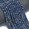 Frosted Natural Lapis Lazuli Beads Strands G-K389-C09-01-2