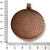 Tibetan Style Flat Round with Flower Alloy Big Pendants TIBEP-Q056-15R-NR-4