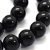 Natural Black Tourmaline Beads Strands G-G763-01-4mm-A-3