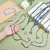 6Pcs 6 Colors Muslim Acrylic Round Prayer Beads Bracelets BJEW-PH0004-55-3