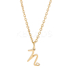 1pc 304 Stainless Steel Letter Pendant Necklaces NJEW-LP0001-39N-G-1