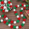 4Pcs Pom Pom Ball with Polyester Cord Hanging Banners AJEW-CP0009-76B-4