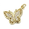Brass Micro Pave Clear Cubic Zirconia Pendants LS-KK-U005-01I-G-1
