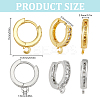 20Pcs 2 Colors Brass Huggie Hoop Earring Findings KK-DR0001-26-2