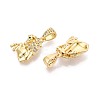 Brass Micro Pave Clear Cubic Zirconia Pendants KK-T075-85G-2