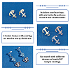 30Pcs 3 Colors 201 Stainless Steel Stud Earring Findings STAS-DC0010-24-4