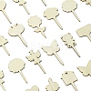 60Pcs 12 Styles Wood Pieces WOOD-CJ0002-05-1