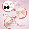 8Pcs 4 Styles Detachable Alloy Rhinestone Shoe Buckle Clips FIND-HY0003-90G-5