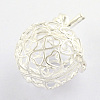 Rack Plating Brass Cage Pendants LS-KK-Q402-12S-2