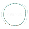 Boho Natural Cultured Freshwater Pearl & Round Seed Beaded Braided Necklaces for Women NJEW-JN06187-02-2